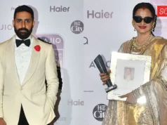 Fans laud Abhishek Bachchan after he shares warm hug with Rekha at an awards show: ‘Abhishek has a big heart’