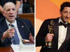 Harvey Weinstein reacts to Adrien Brody’s Oscars speech that had a shoutout to his kids with Georgina Chapman